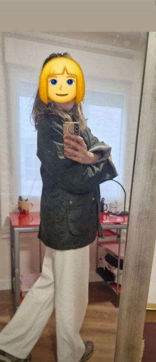 Parka encerada verde oliva Stradivarius