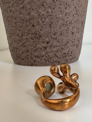 Anello Monica Castiglioni Blubble Bronzo Verde