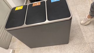Cubo Basura Reciclaje Songmics 3 Compartimentos