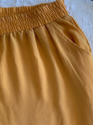 Pantalón fluido amarillo L-XL