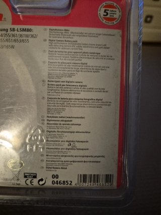 Batería Hama SB-LSM80 Samsung