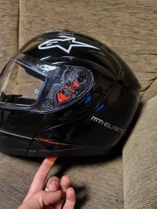 Casco de moto negro