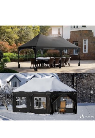 Carpa Plegable 3x6m Impermeable Negra