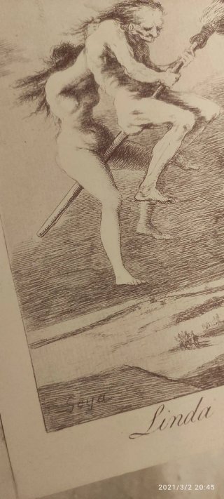 Due litografie di Goya: 'Que sacrificio' e 'Linda maestra'