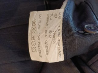 Traje Rayas Negro Talla 42/50