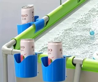 Soporte vaso piscina azul