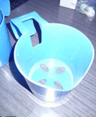 Soporte vaso piscina azul