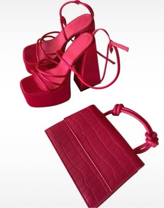 Zapatos de tacón ASOS plataforma fucsias