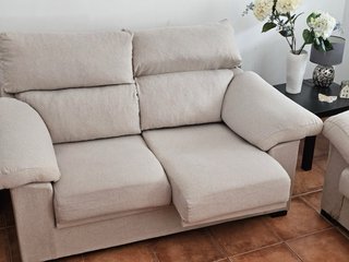 Sofá Beige 2 Cuerpos
