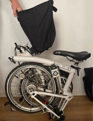Bicicleta Plegable Brompton Blanca