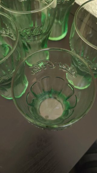 Juego 9 Vasos Coca-Cola Verdes