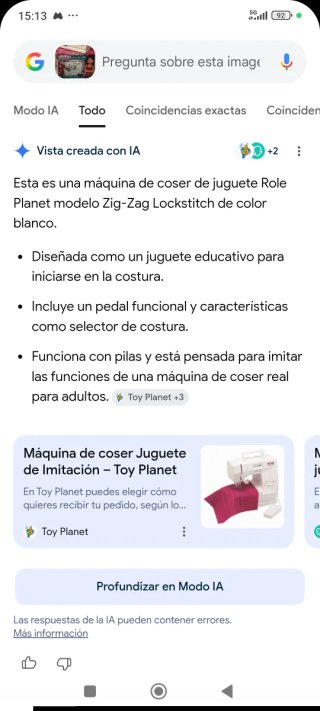 Máquina de coser Zig-Zag para niñas