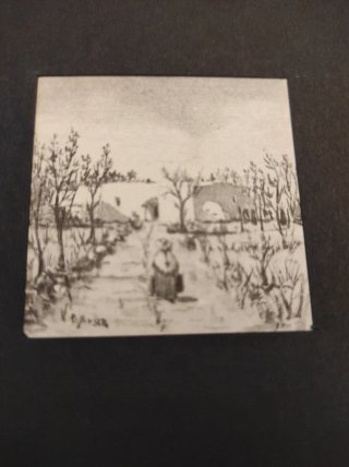 Due litografie miniatura firmate sono due