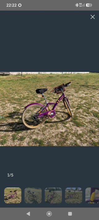 Bicicleta Morada BTwin 24