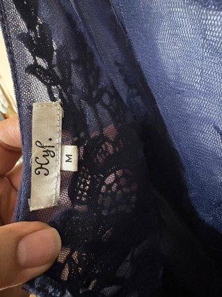 Vestido largo fiesta azul oscuro