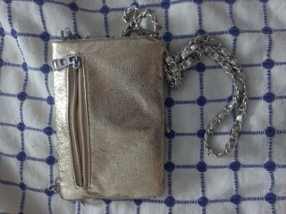 Bolso de fiesta de cadena dorado