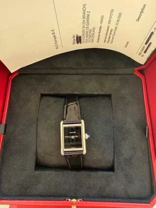 Cartier Tank Must Negro NUEVO