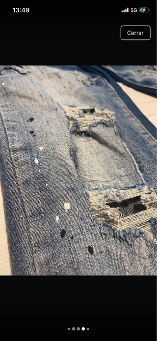 Pantalón vaquero pintado