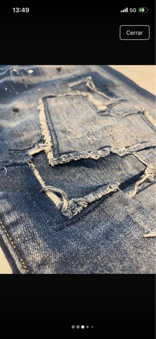 Pantalón vaquero pintado
