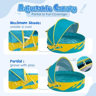 NUEVO Piscina Infantil Con Toldo Bebé Peradix