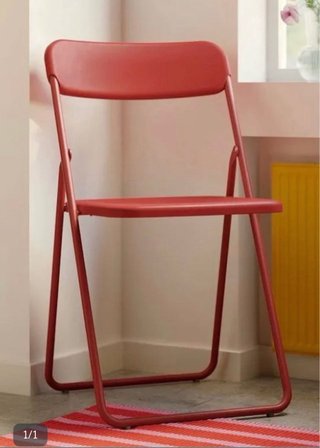 Silla Plegable Roja Metal