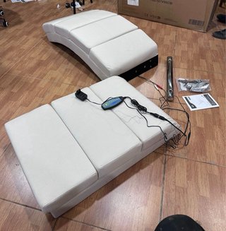 Sillón masaje y calefacción crema