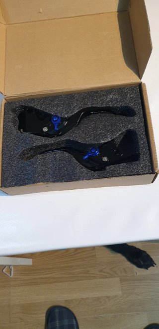 Manetas Moto Ajustables Negro/Azul