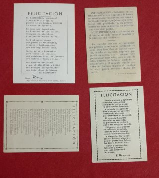 Lote de 20 -Uds- Postales y Felicitaciones antigua
