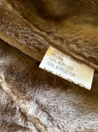 Montoncino in vera pelle marrone