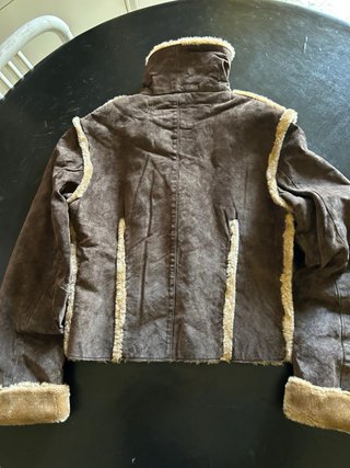 Montoncino in vera pelle marrone