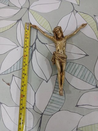 Crucifijo Bronce Antiguo Cristo 20cm