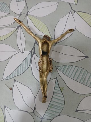 Crucifijo Bronce Antiguo Cristo 20cm