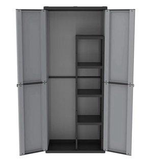 Armario resina Terry 2 puertas 163 cm gris