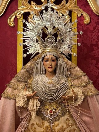 Virgen Dolorosa de vestir de 85 cm