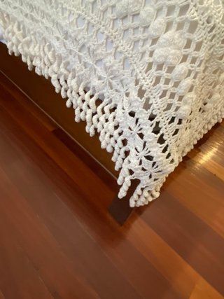 Colcha ganchillo hecha a mano 250x170 – vintage .