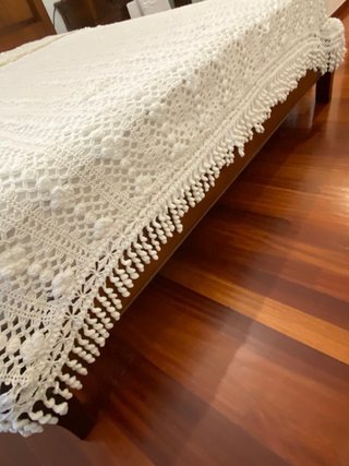 Colcha ganchillo hecha a mano 250x170 – vintage .