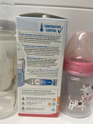 3 Biberones NUK Anticolicos Temp Control
