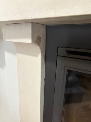 Frontal de mármol para chimenea