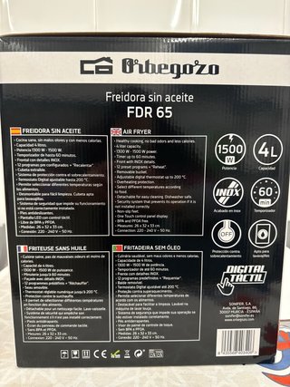 Freidora de aire / Airfryer Orbegozo FDR 65
