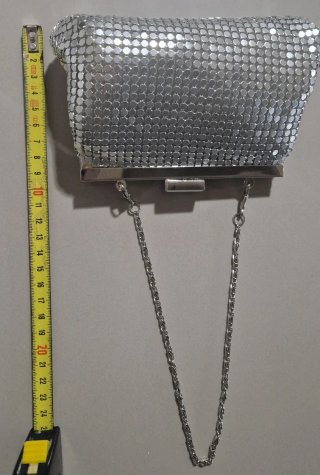 Bolso de fiesta plateado mujer