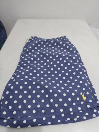 Bañador Ralph Lauren lunares azul y blanco
