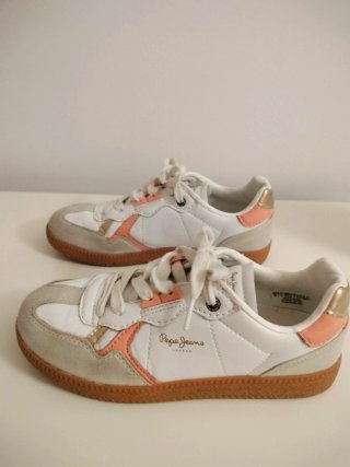 Deportivas Pepe Jeans niña blancas y rosas