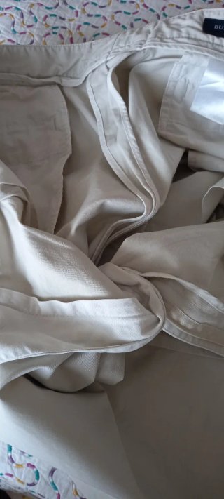 Pantaloni Burberry Bianco Ghiaccio