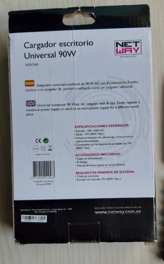 Fujitsu PIEZAS y Cargador Universal y conectores