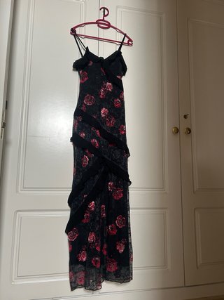 Vestido fiesta nuevo floral bodas talla S encaje