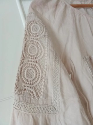 Camisa Sfera bordada beige
