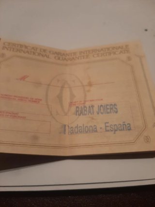 Certificado Garantía Cartier Tank Française