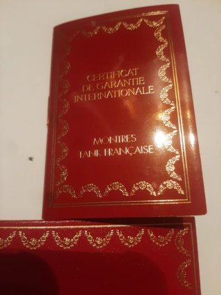 Certificado Garantía Cartier Tank Française