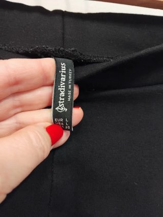 Leggings Stradivarius Negros Talla L