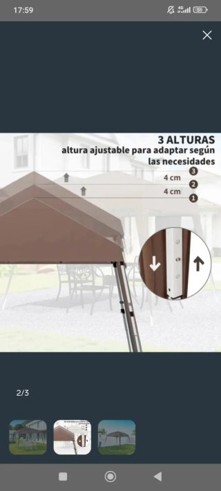 Carpa Plegable Marrón